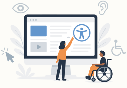 accessible website in screen