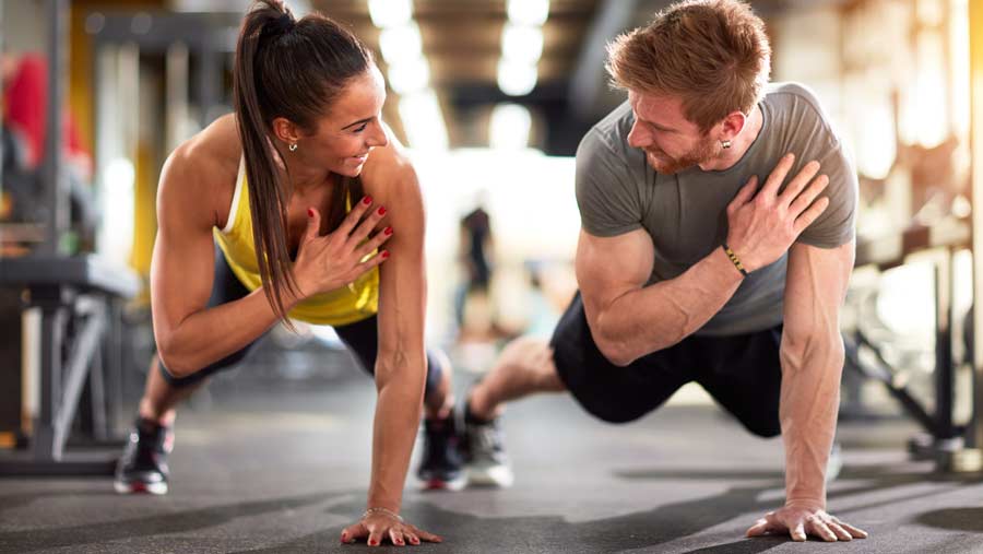 Couple training workout